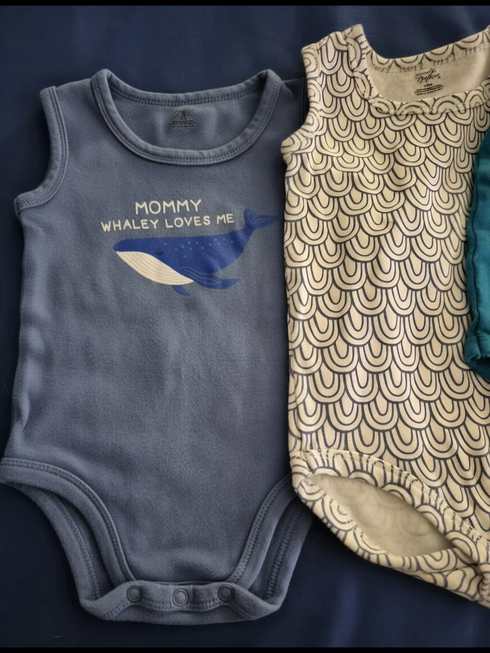 Touched By Nature Set Of 5 Ocean-Themed Sleeveless Bodysuits 18 Months